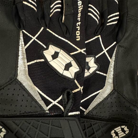 Seibertron Pro 3.0 Elite Football Receiver Gloves Black/White Ultra Light Medium - Picture 6 of 8